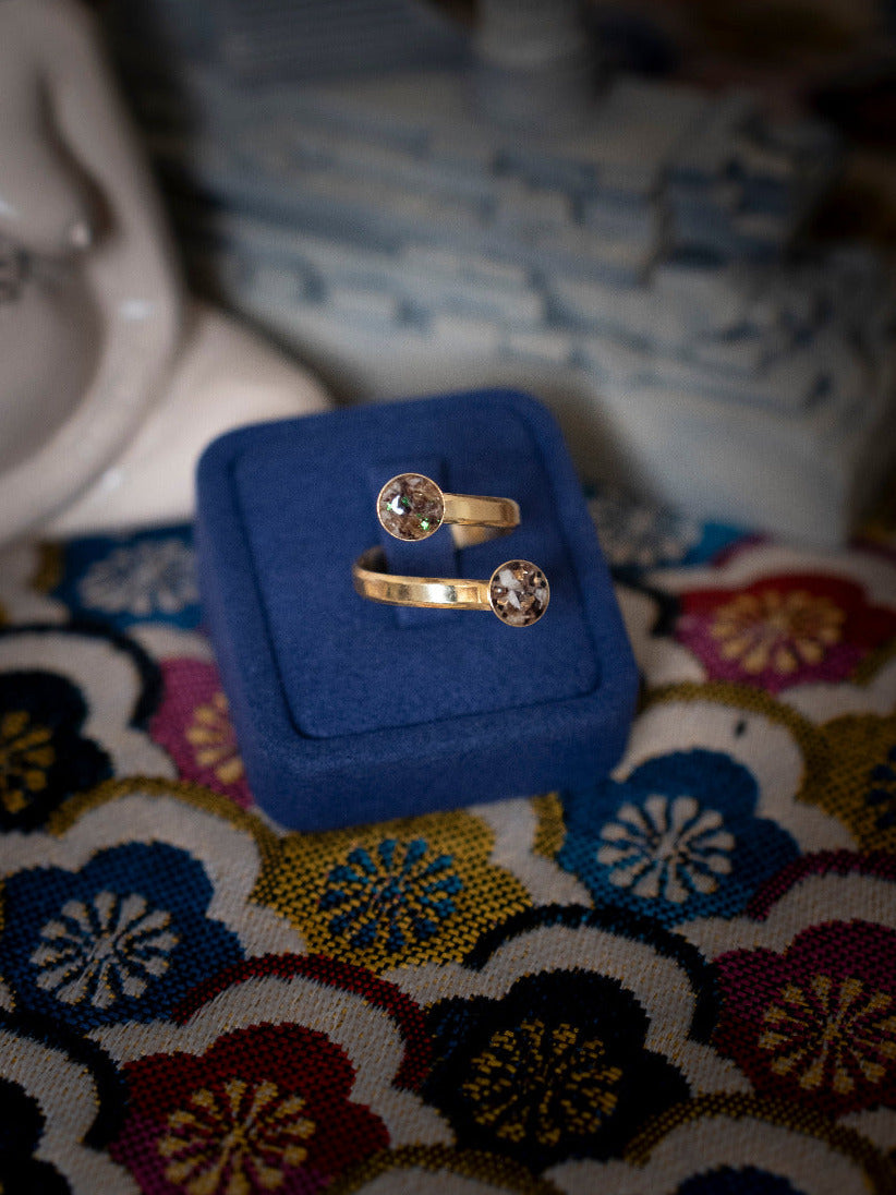 bague avec deux cordons ombilicaux pour deux enfants