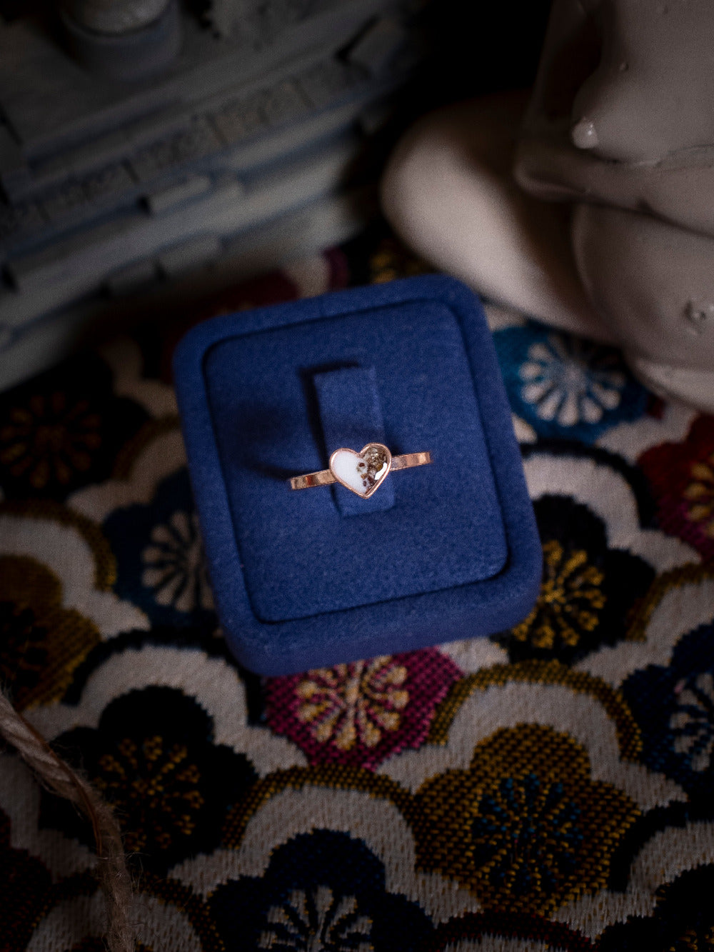 bague cœur lait maternel et cordon ombilical